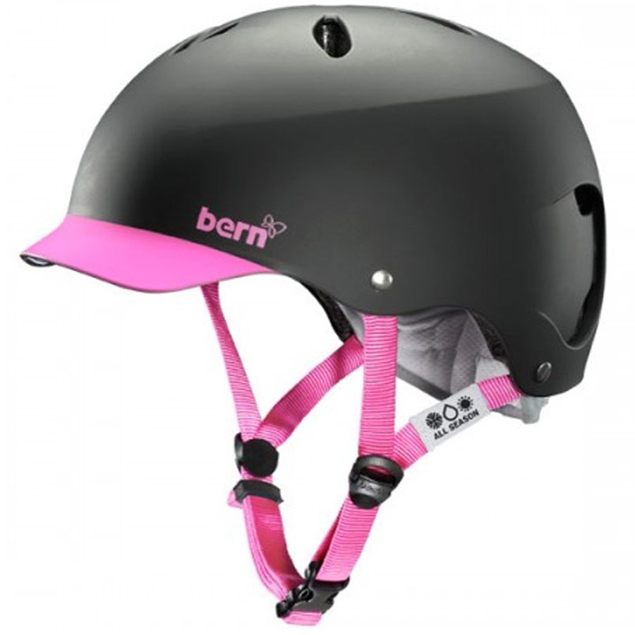 Bern Lenox EPS Women's Summer Skate/Bike Helmet, S, Black/Magenta